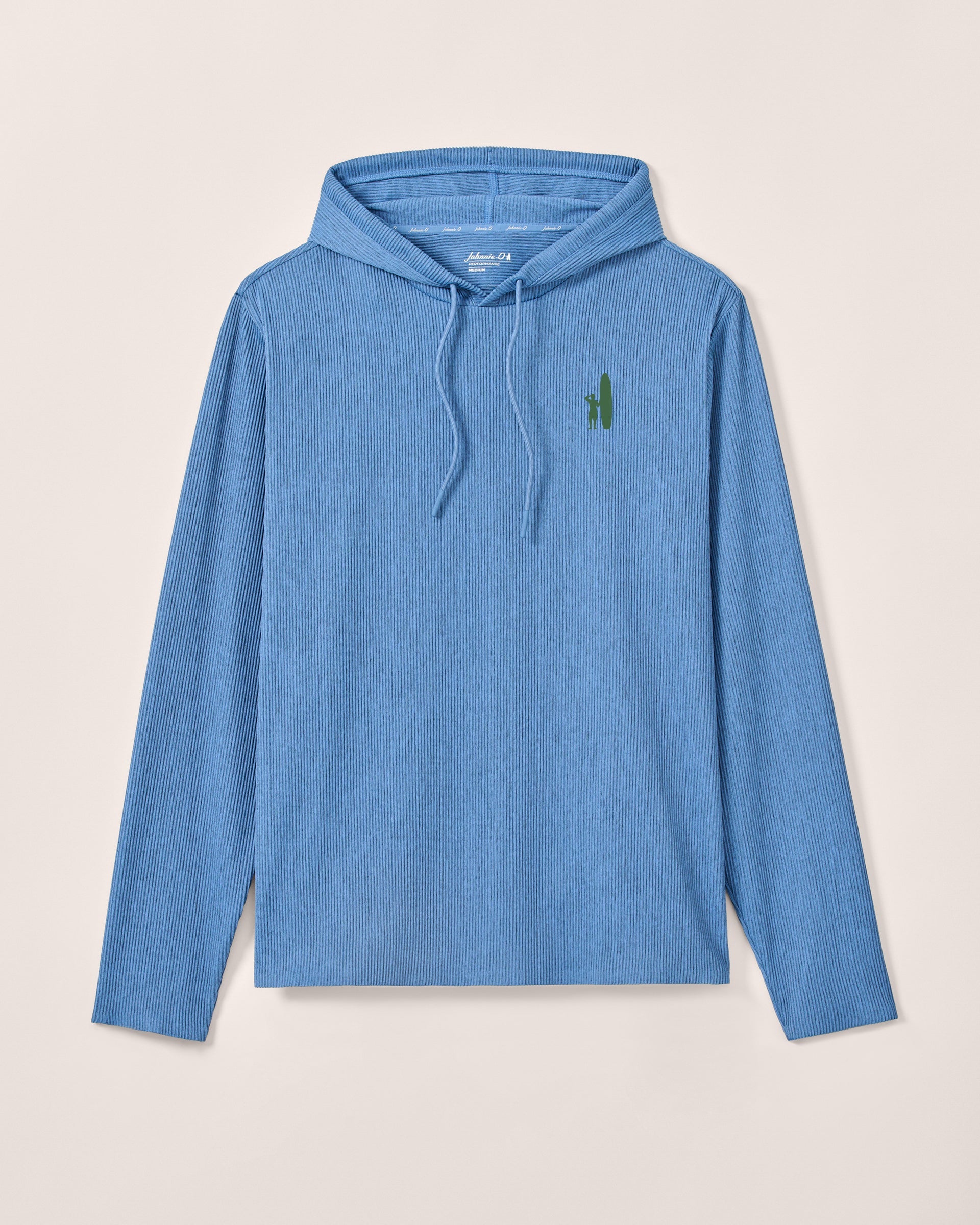 Custom Surfer Logo Hoppin Ribbed Knit Performance Hoodie - Heather