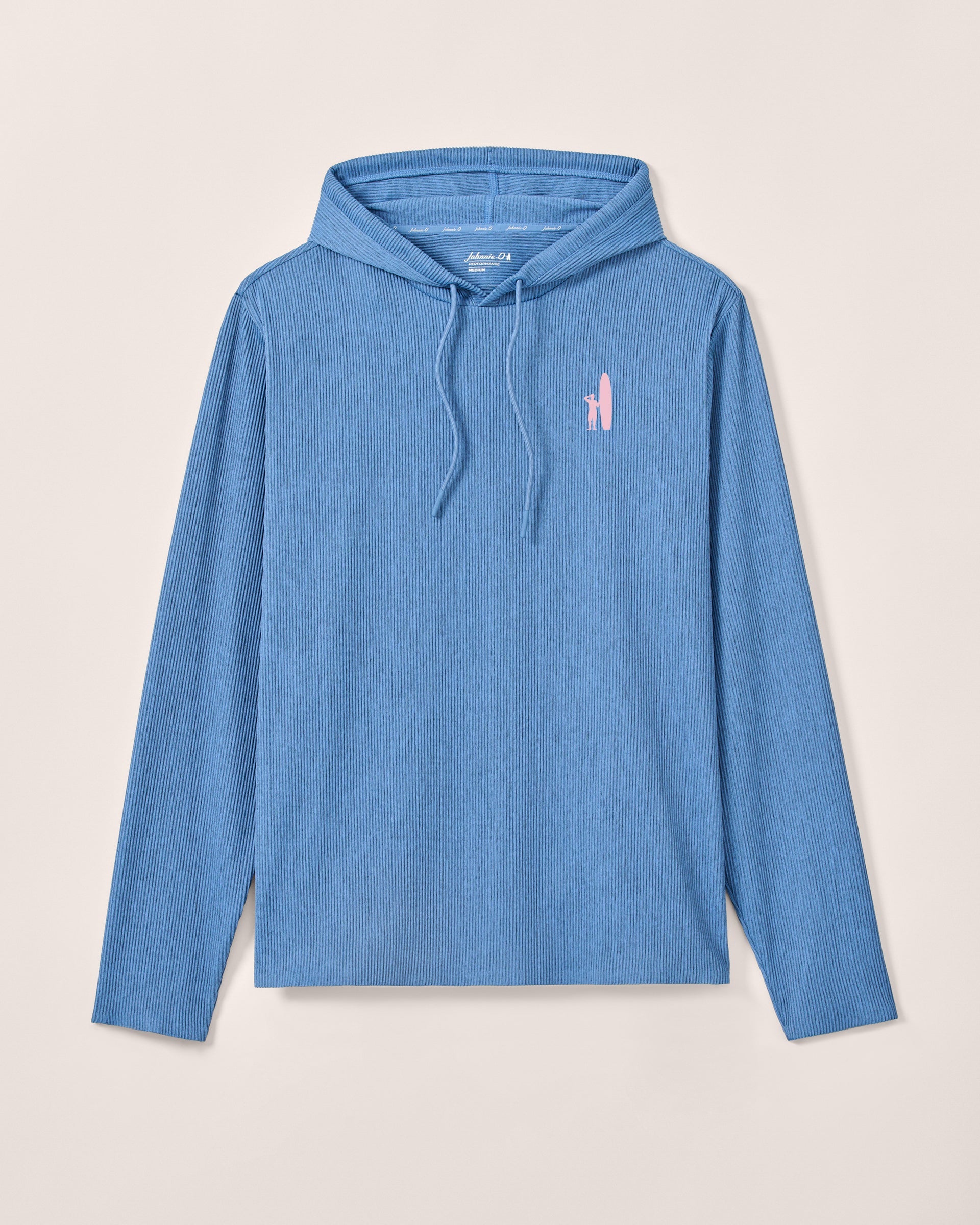 Custom Surfer Logo Hoppin Ribbed Knit Performance Hoodie - Heather