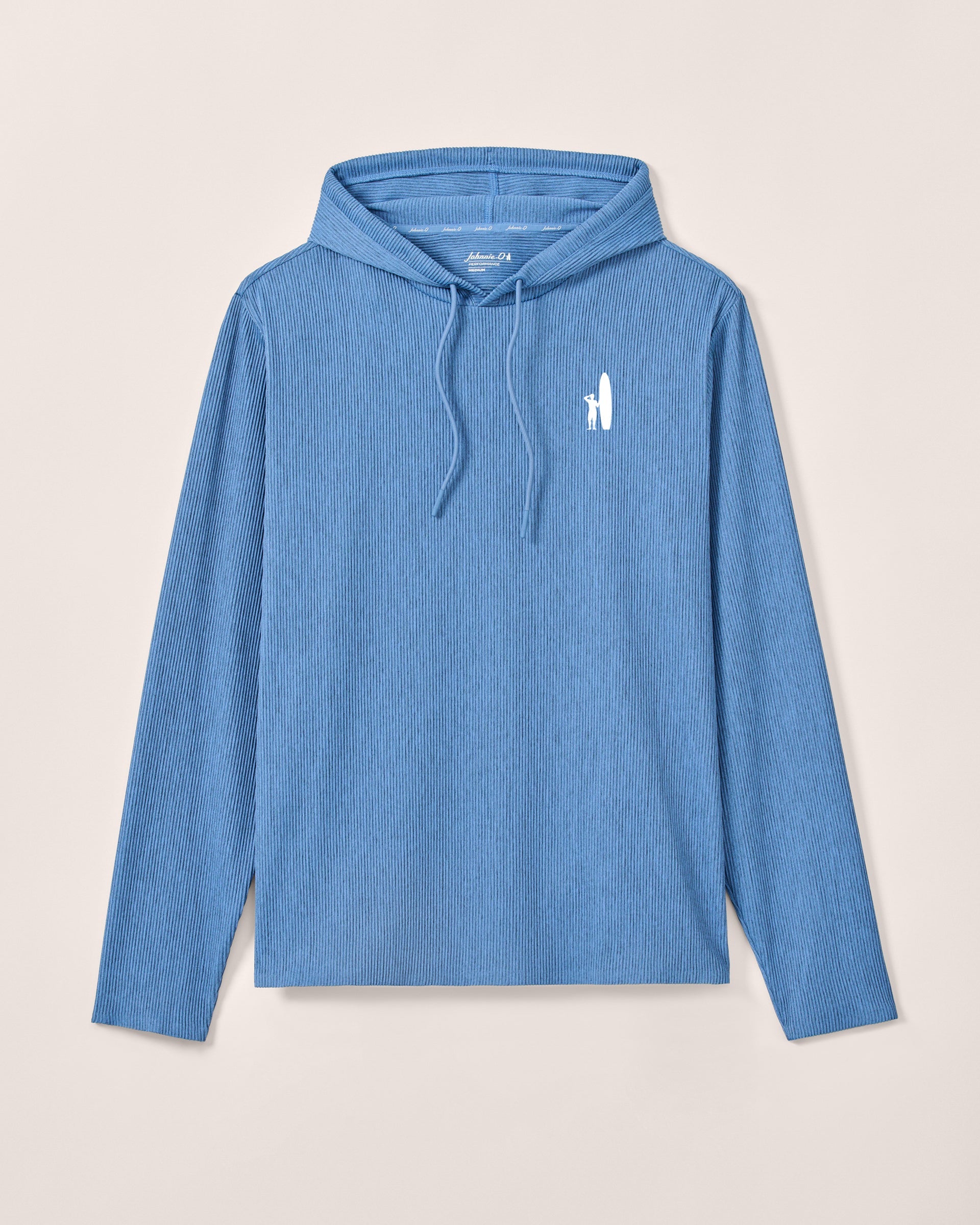 Custom Surfer Logo Hoppin Ribbed Knit Performance Hoodie - Heather