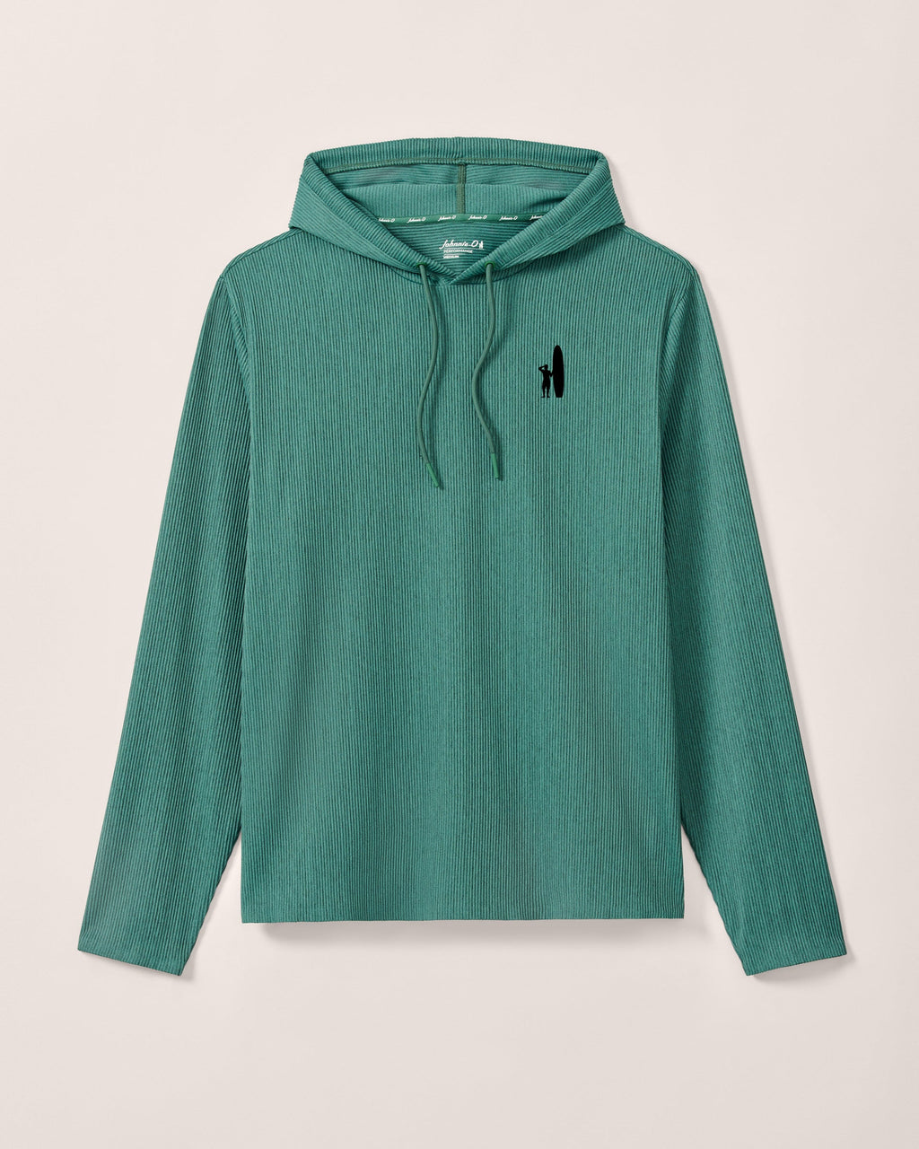 Custom Surfer Logo Hoppin Ribbed Knit Performance Hoodie - Heather