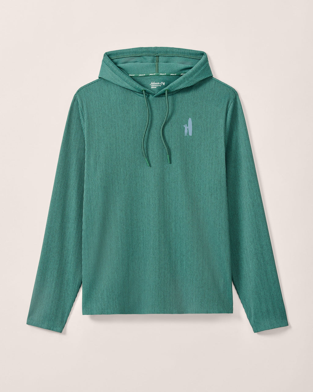 Custom Surfer Logo Hoppin Ribbed Knit Performance Hoodie - Heather