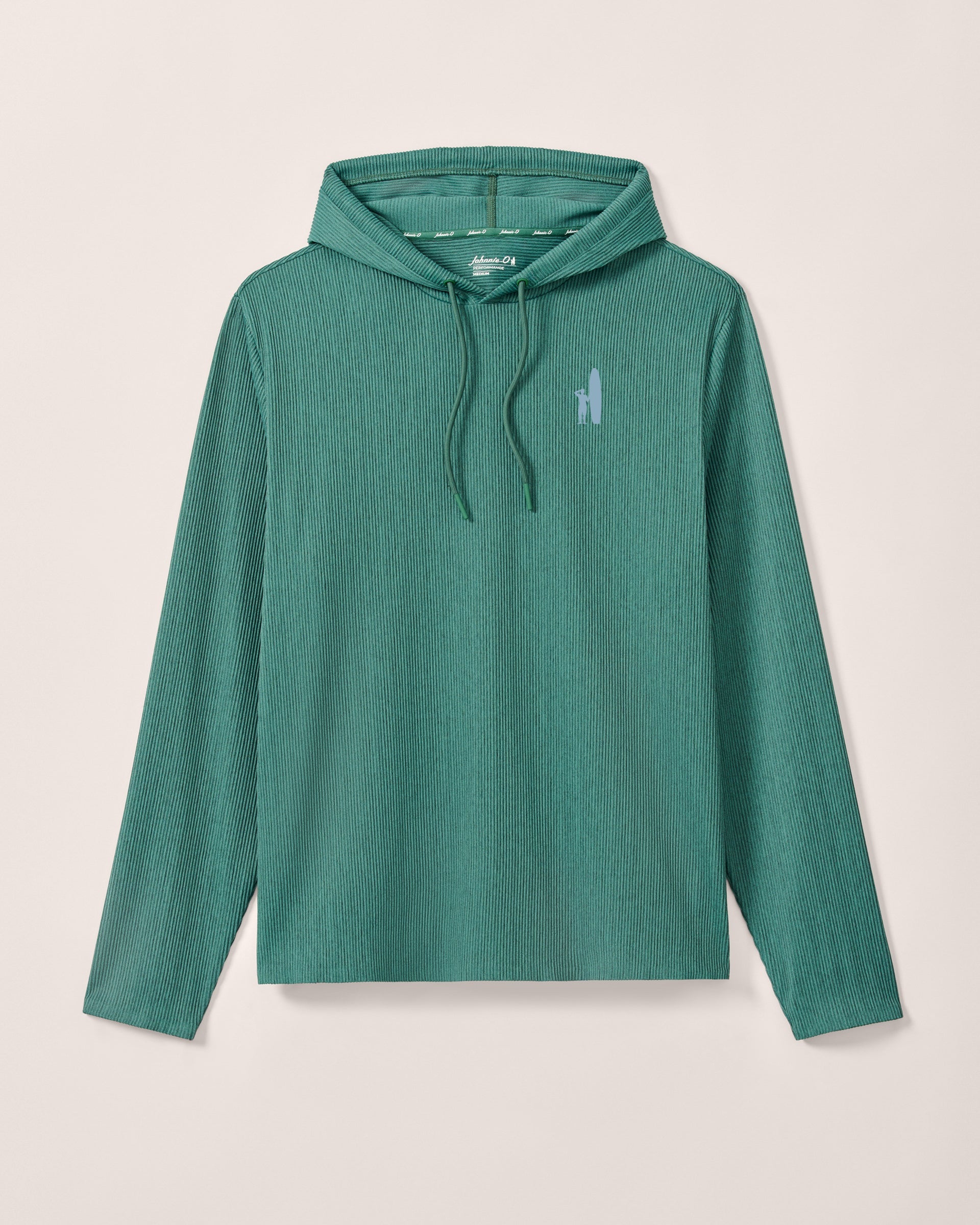 Custom Surfer Logo Hoppin Ribbed Knit Performance Hoodie - Heather