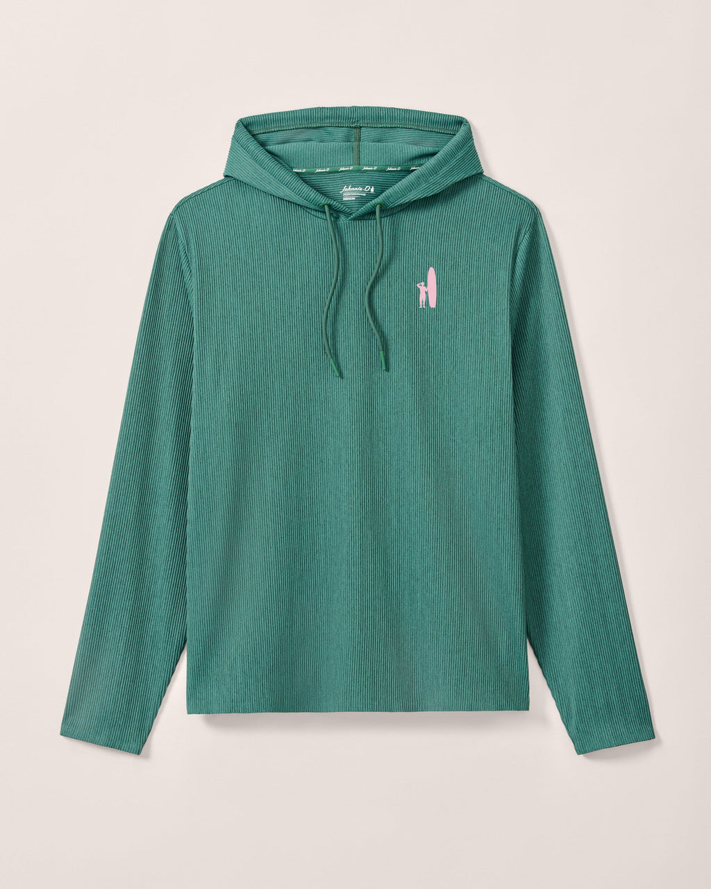 Custom Surfer Logo Hoppin Ribbed Knit Performance Hoodie - Heather