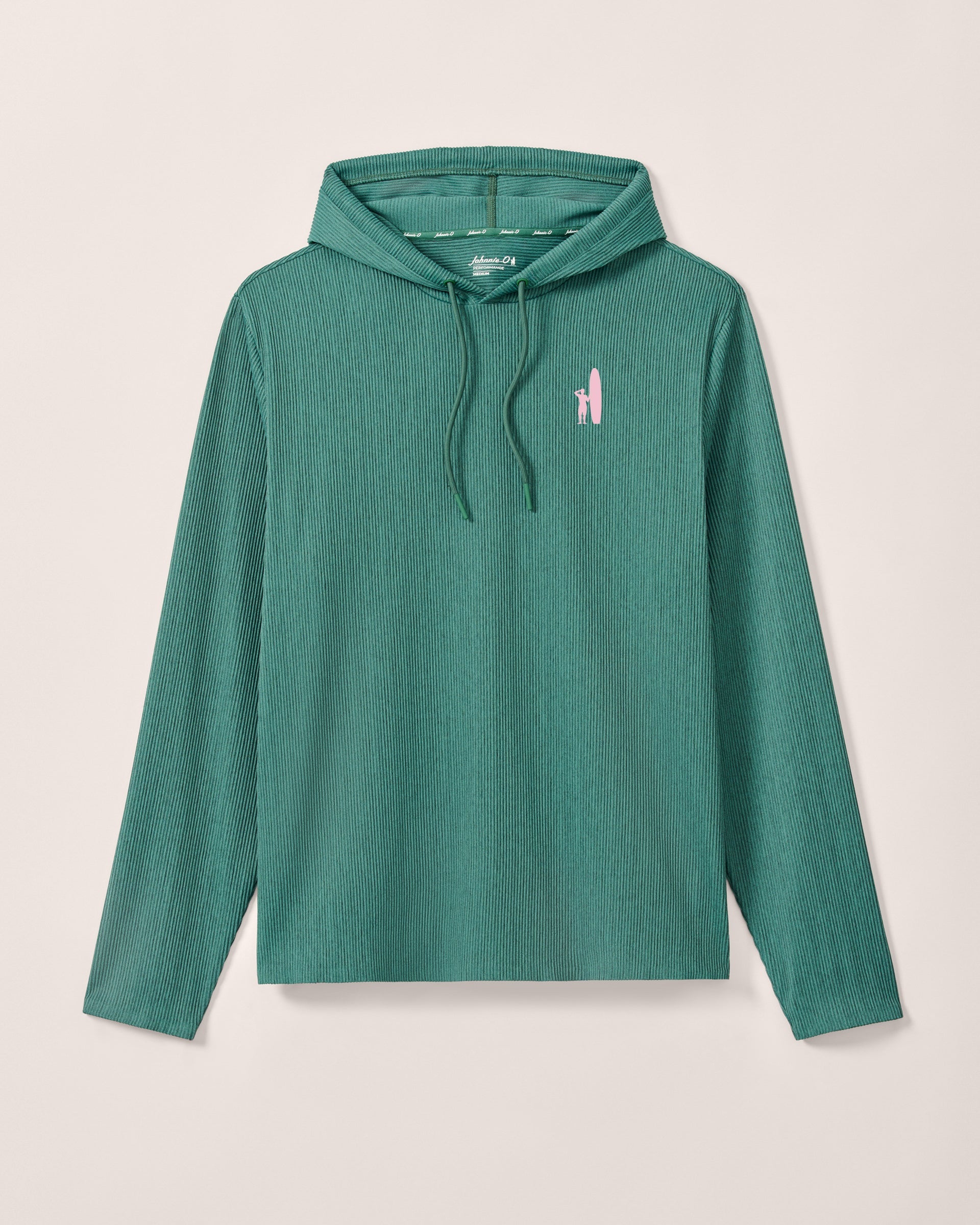 Custom Surfer Logo Hoppin Ribbed Knit Performance Hoodie - Heather