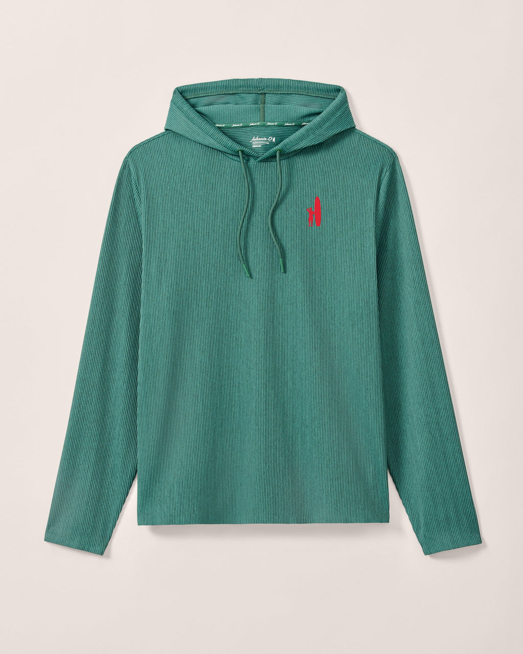Custom Surfer Logo Hoppin Ribbed Knit Performance Hoodie - Heather