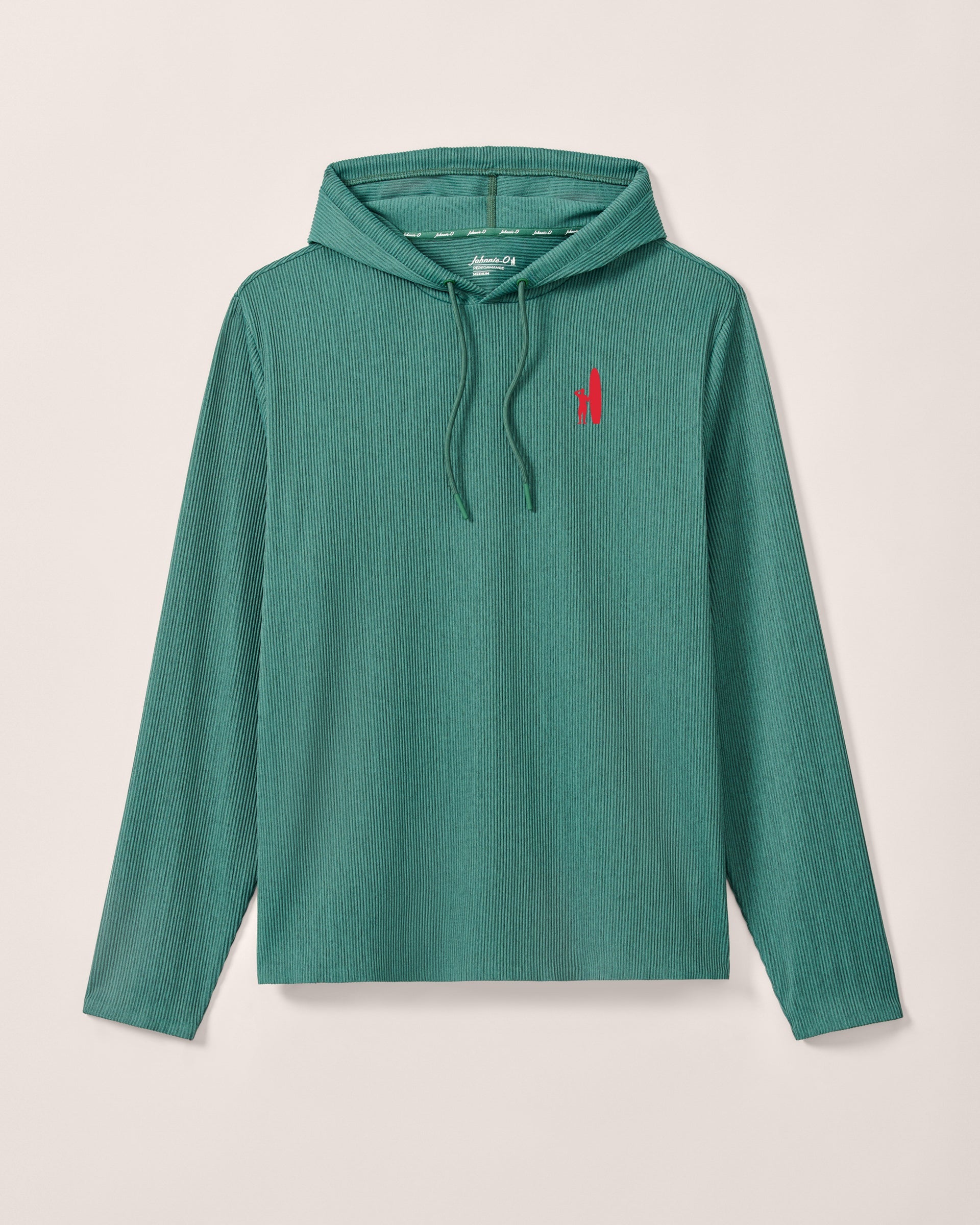 Custom Surfer Logo Hoppin Ribbed Knit Performance Hoodie - Heather