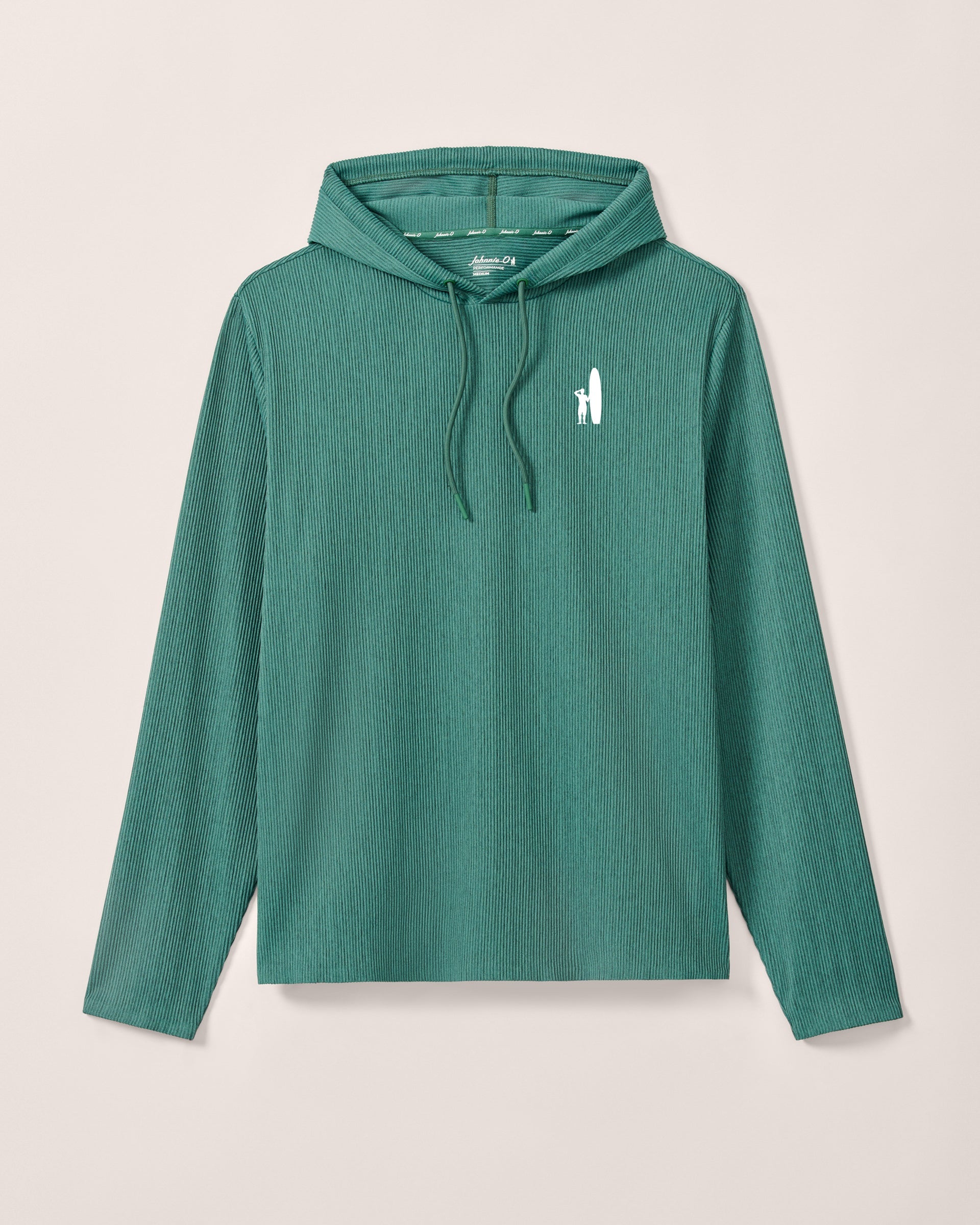 Custom Surfer Logo Hoppin Ribbed Knit Performance Hoodie - Heather